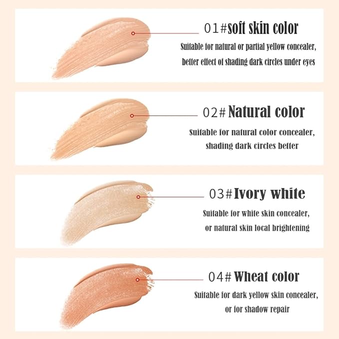 AKARY Concealer Pencil, 2 in 1 Dual-Sided Full (#4 Wheat-colored)