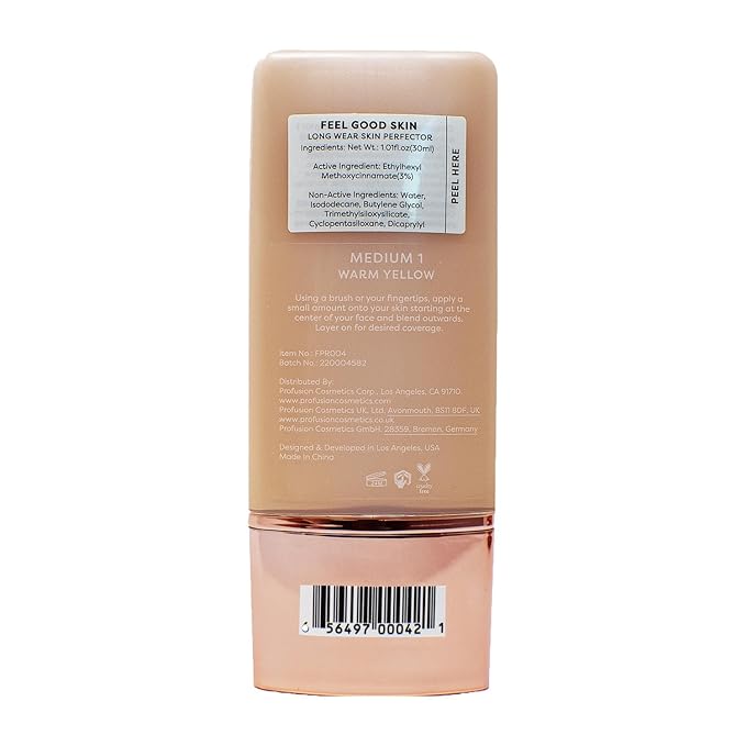 Profusion Cosmetics Lightweight Liquid Foundation for a Flawless Medium 1