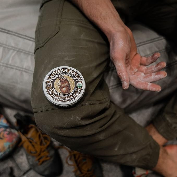 Badger - Hardworking Hands Healing, Aloe Vera & Wintergreen, Working Hand Balm, for Dry Hands, Moisturizer Balm, Certified Organic Hand Balm, 0.75 oz