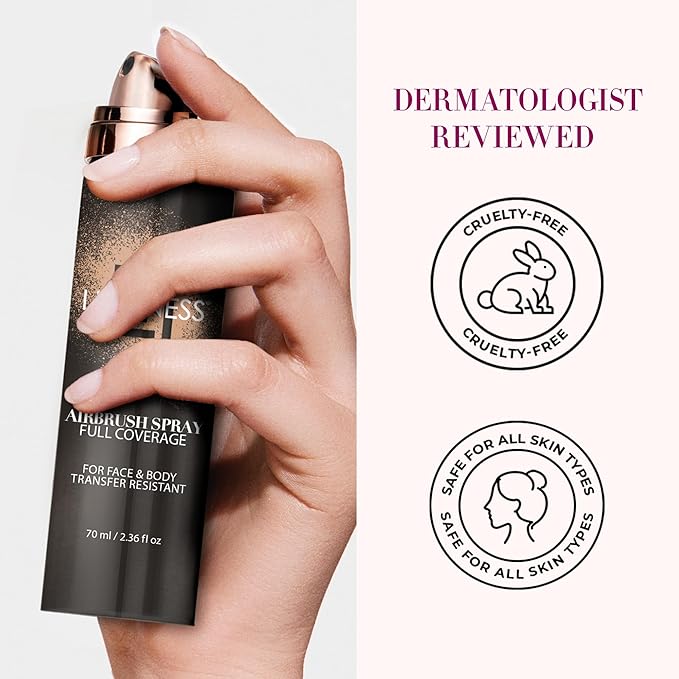 LUMINESS Spray Airbrush Foundation Makeup, Medium Shade 040 fl oz