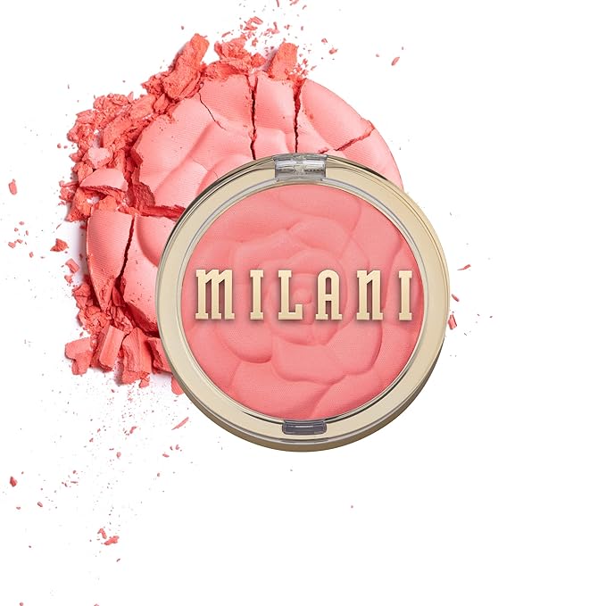 Milani Baked Blush, Powder Blush for Cheeks, Cruelty Free Makeup - Shape, Contour & Highlight Face for a Shimmery or Matte Finish -Coral Cove