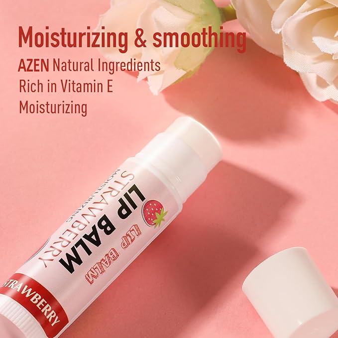 AZEN 50 Pack Lip Balm, Natural