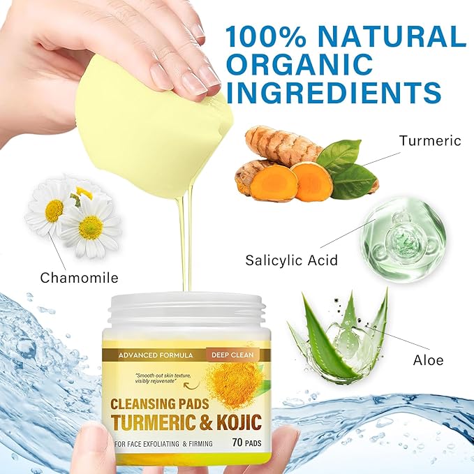 Turmeric kojic acid cleansing pads,