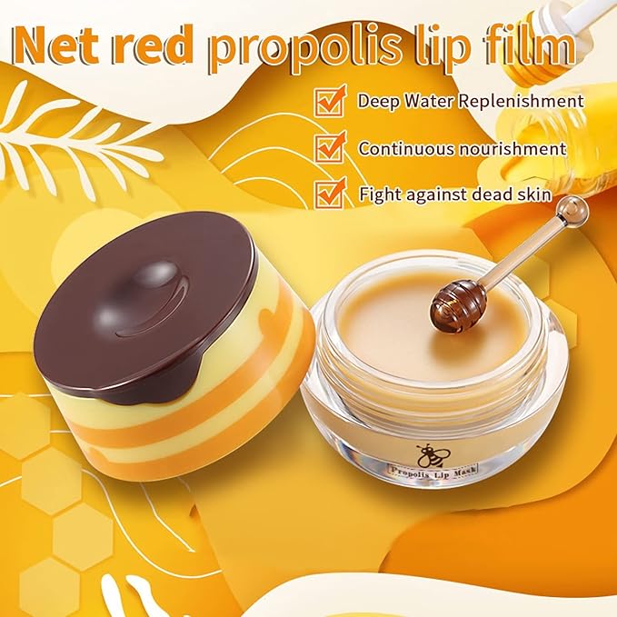 4PCS Nourishing Lip Balm Honey Pot,