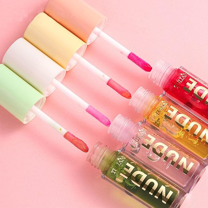 Hydrating Lip Glow Oil Plumping Lip Tint Fruit Hydrating