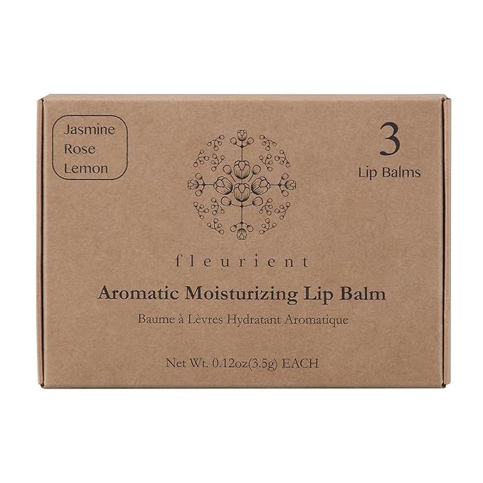 Aromatic Moisturizing Lip Balm-Jasmine, Rose, Lemon Scents-0.12oz