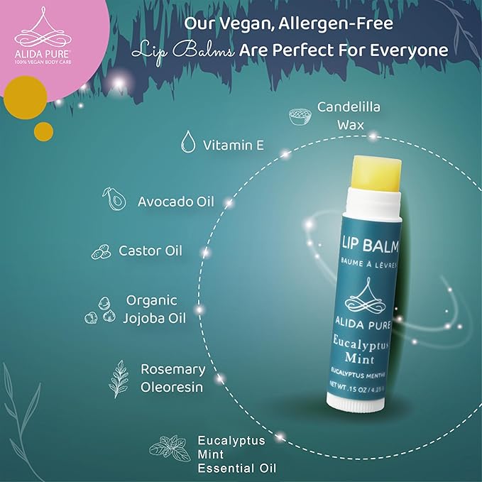 Fruit Mint Lip Balm Collection, Vegan Lips,