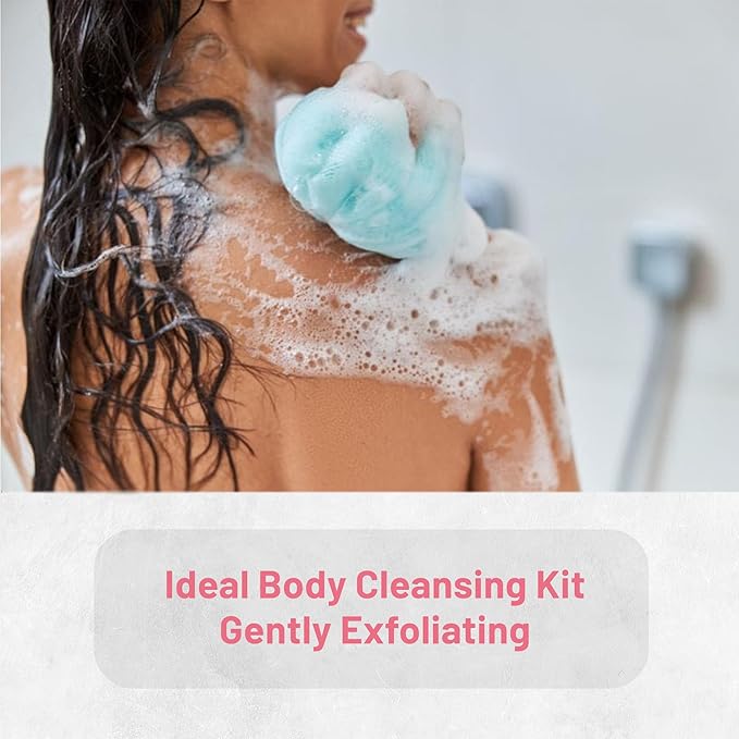 5 piece exfoliating loofah set