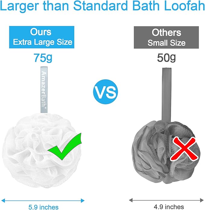 Amazerbath loofah sponge 75g/piece, exfoliating