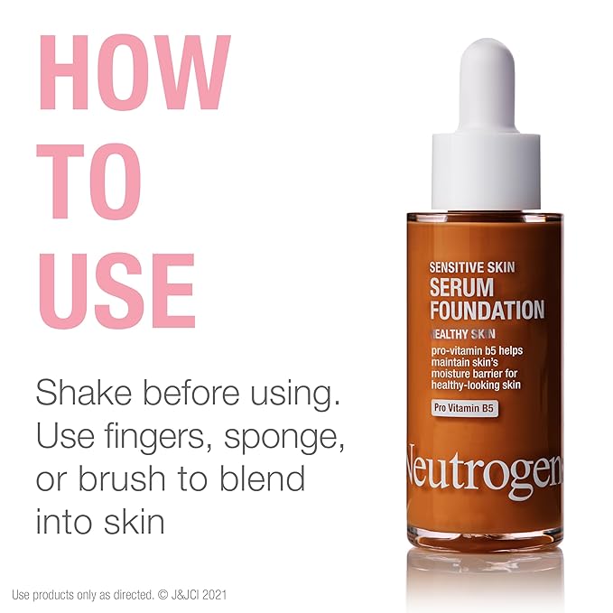 Neutrogena Healthy Skin Sensitive Skin Serum Foundation with Medium/Deep 03, 1 oz