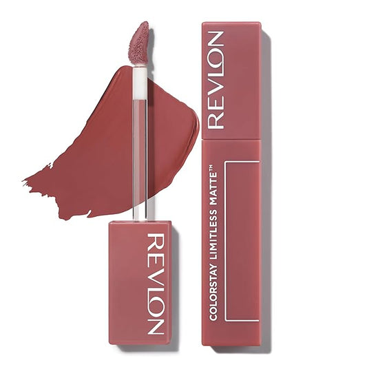 Revlon ColorStay Limitless Matte Liquid Lipstick, Vegan Formula, No-Budge, Longwear Lip Color, Long Lasting, Lightweight/Comfortable, Waterproof, 012 Lead The Way, 0.17 fl oz