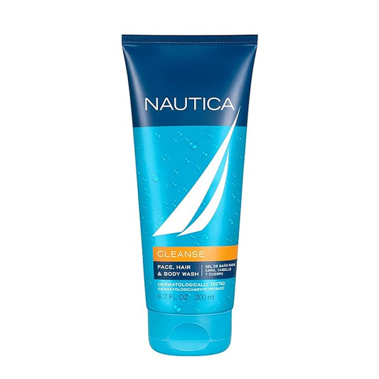 Nautica Grooming Cleanse Shower Gel 6.7 fl oz (Pack of 1), Notes of Grapefruit, Lavender, and Wood, Men's Fragrance, Long Lasting, Everyday Fragrance