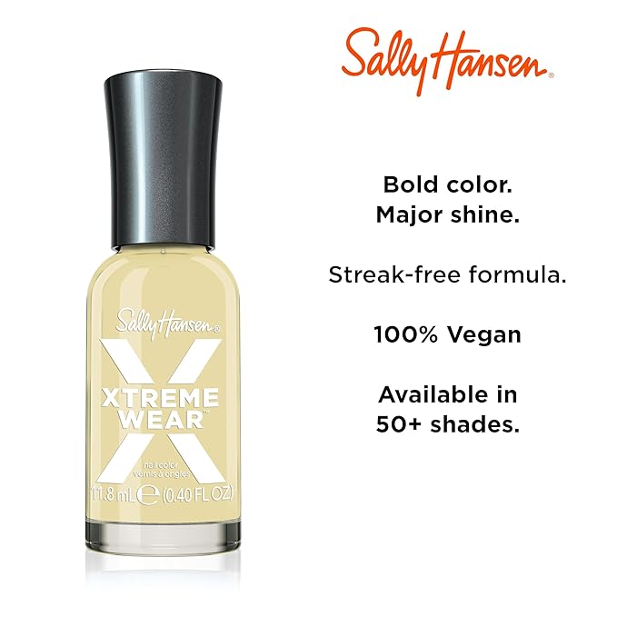 Sally Hansen Xtreme Wear, Eternal Sunshine, Nail Polish, Doesn't Chip, Beautiful Colors, Long Lasting, Fade Resistant, Easy to Apply, 0.4oz (Pack of 2)