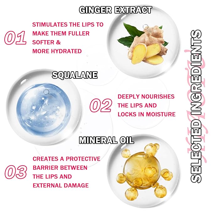 2PCS Plumping Lip Oil Set,Hydrating Lip