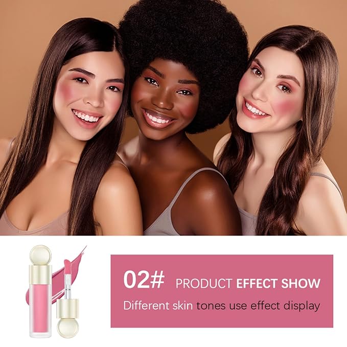 Liquid Blush, Matte Liquid Cream Makeup Dual Use for Girl