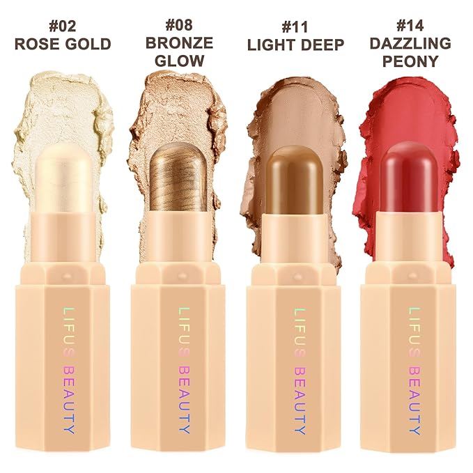 Face Cream Contour Stick Bronzer Stick Highlighter Stick Blush Powder-A2