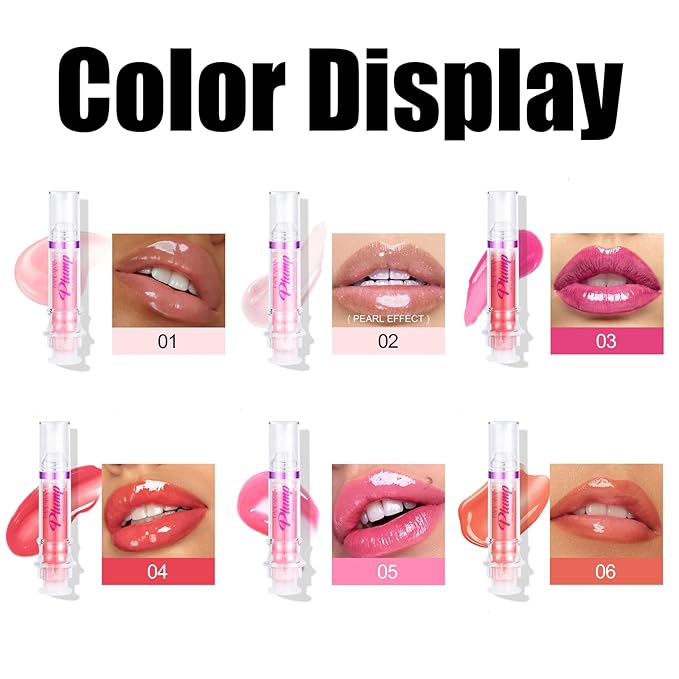 6pcs Lip Plumping Booster Gloss Set, Lips