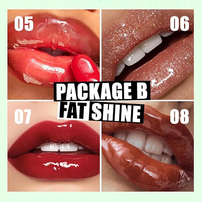 4 Colors Lip Oil Lip Glaze, Hydrating Lip