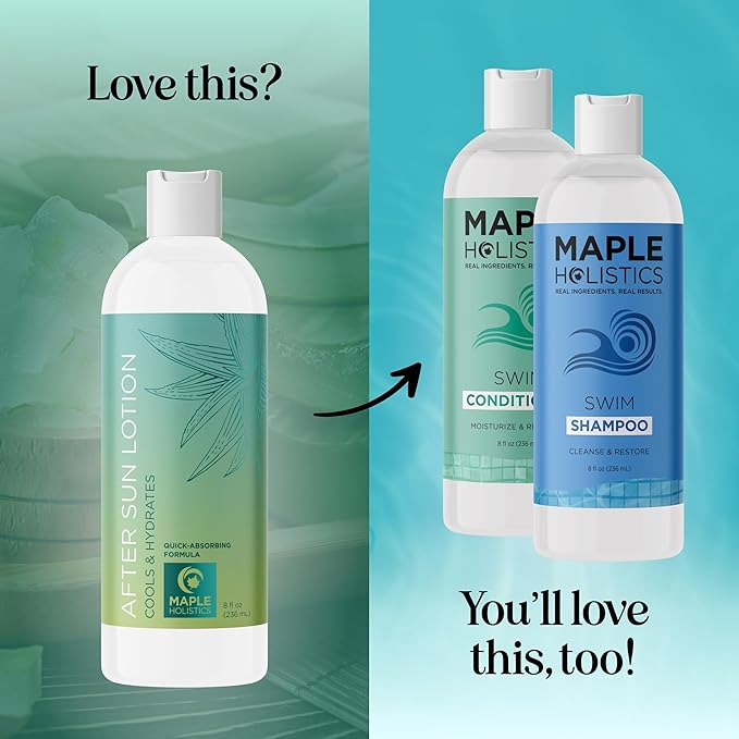 After Sun Lotion with Aloe Vera - Ultra Cooling Aloe Vera Lotion for Sunburn Hydration with Cocoa Butter & Rosehip Oil - Hydrating Aloe Lotion After Sun Moisturizer for Dry Skin with Hyaluronic Acid