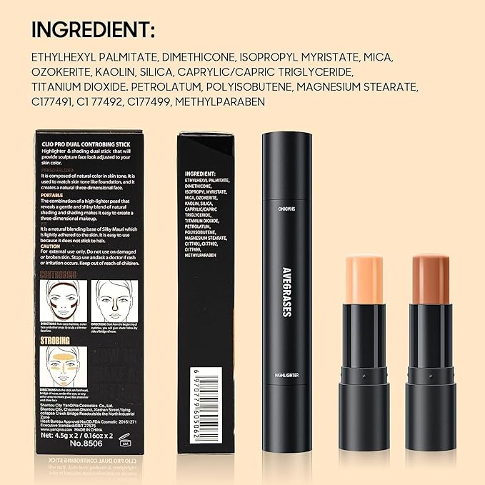 2023 Upgrade Contour Stick, 2 Colors Double-end Contour Stick,