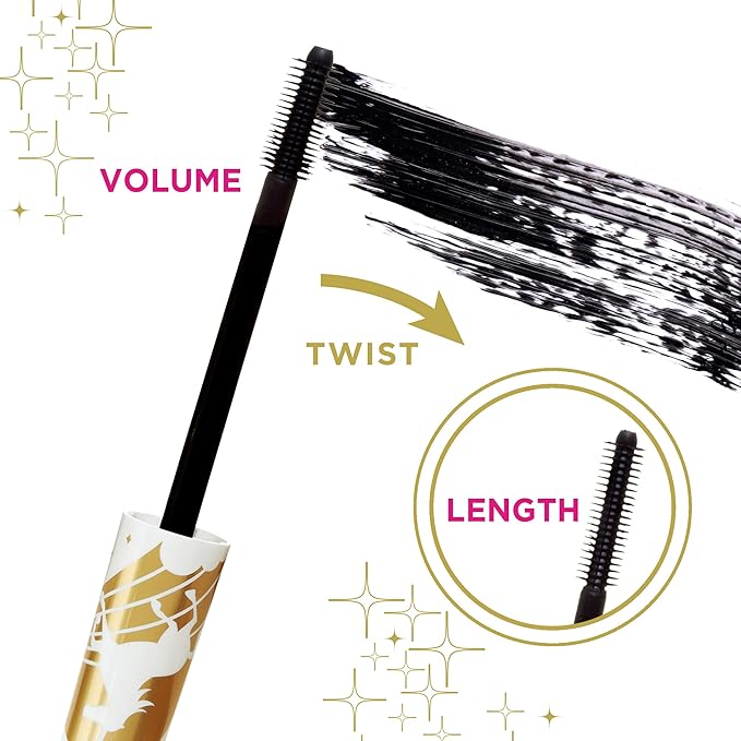Pacifica Dream Big Mascara – Black Magic 7-in-1 Lash Extending Mascara, Twist-Adjust Brush for Length & Volume, Lash Serum Infused, Vegan Ophthalmologist tested