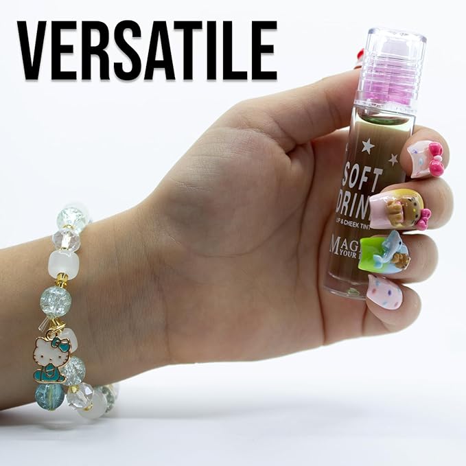 91 Bundle Magical Mood Color Changing Lip Tint Set of 6 Roll On Lipgloss Dewy Finish, Non-Sticky Finish, Water Tint Moisturizing Weightless Lip Care Makeup For Kids, Teens & Women