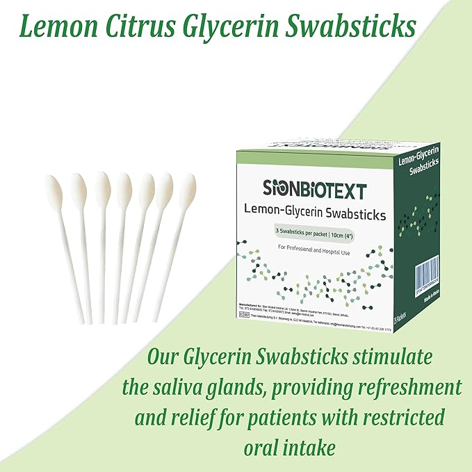 Lemon-glycerin swabsticks gently soothes minor