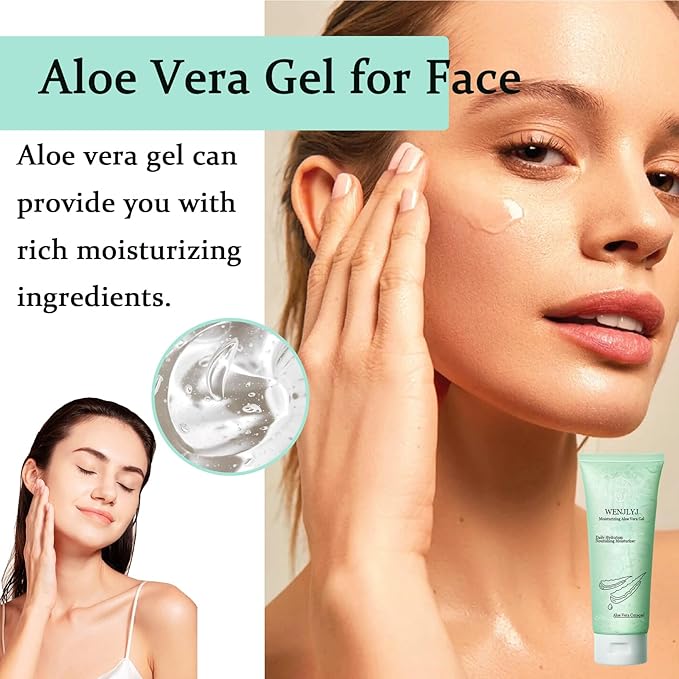 Aloe Vera Gel for Face,Moisturizing Hydrating After Sun Lotion for Body,Non-Sticky Pure Aloe Vera Gel,Fast Absorbing,All Skin Types