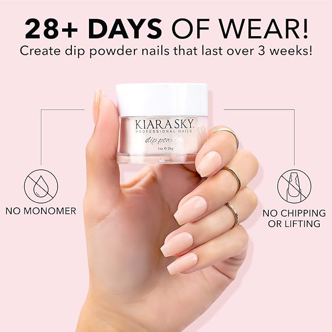 Kiara Sky Long Lasting Nail Dip Powder Pink Pixie Pink 1 oz