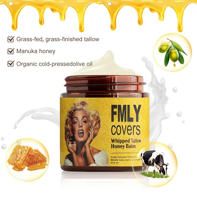 2025 New Beef Tallow For Skin, Grass Fed Tallow Face Body Moisturizer, Nourish and Soothe Dry Skin