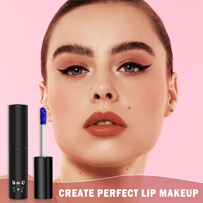 Peel Off Lip Stain Lip Tint Matte Liquid Lipstick Nude Lip Gloss Long Lasting Waterproof Lip Tint Stain Non-stick Cup Peel Off Lipstick Lip Makeup for Women Girls - 02