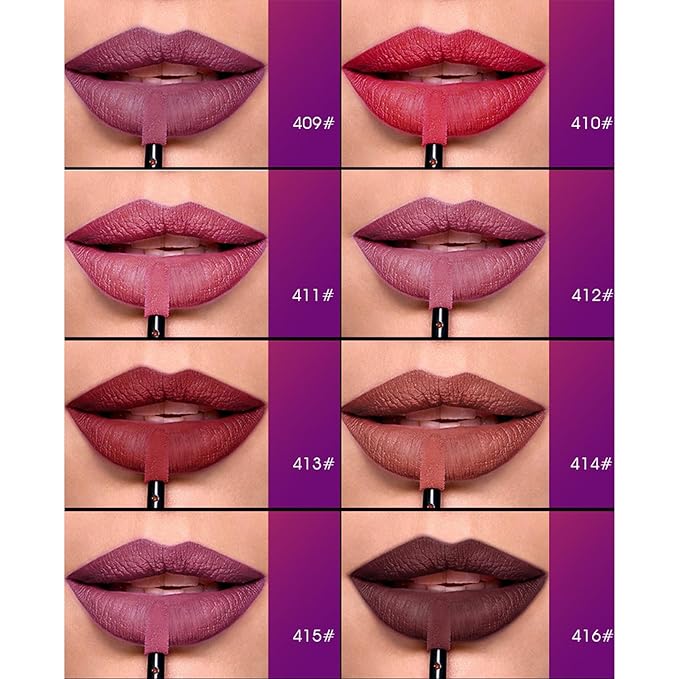 DIARO Lip Gloss, Matte Liquid Lipsticks Creamy Texture Full Color, Lip Oil Velvet Matte WaterProF Long Lasting 24 Hour, Hydrated Beauty Lip Color