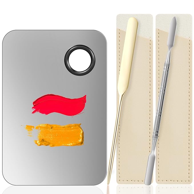 5PCS Makeup Mixing Palette, Stainless Steel Cosmetic Makeup