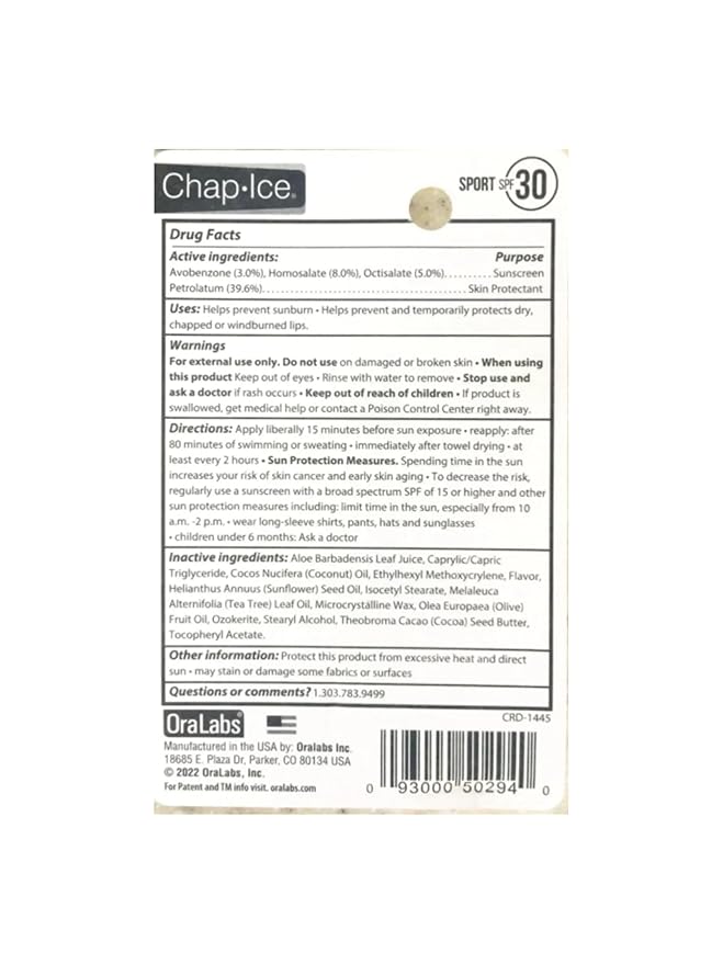 Generic Chap Sport SPF30 TROPICAL COCONUT Balm