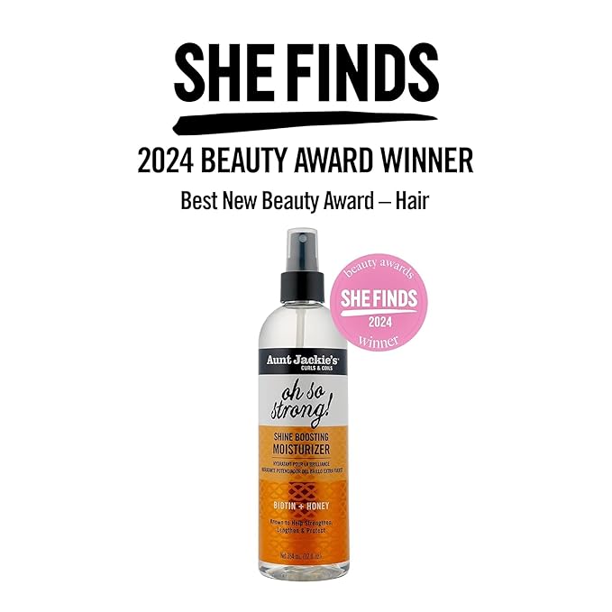 Aunt Jackie's Award-Winning Braid + Twist Collection Oh So Strong Shine Boosting Moisturizer, 12 fl oz