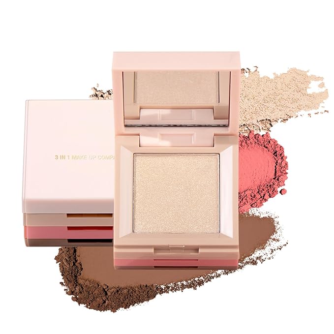 3 in 1 Contour Highlighter Blush Makeup Palette,