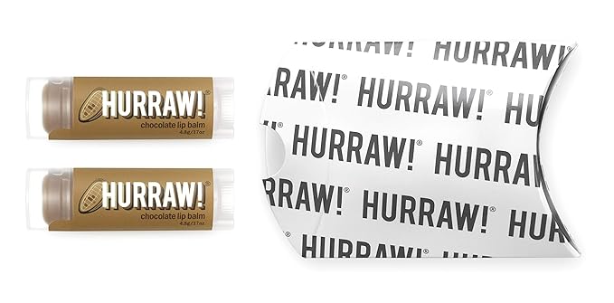Hurraw! Chocolate Lip Balm, 2 Pack: Palm