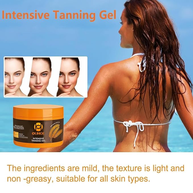 2024 Tanning Gel, Brown Tanning Gel, Tanning Accelerator Cream, Soft Brown Intensive Tanning Luxe Gel,carroten tanning gel, Tanning Luxe Gel, Tanning Cream for Sunbeds & Outdoor Sun (1PCS)