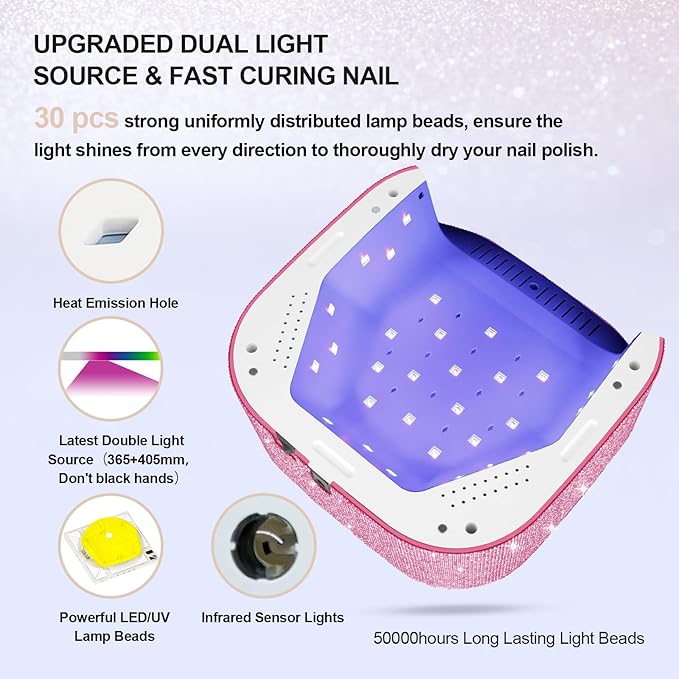 Uv nail lamp 54w, cordless