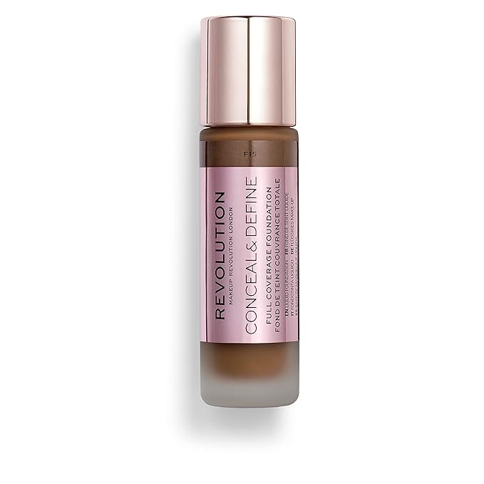 Makeup Revolution Conceal and Define Foundation, Full Coverage Fl Oz
