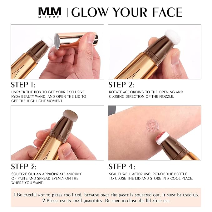 Highlighter Contour Beauty Wand Face Concealer Contouring with Pear White)