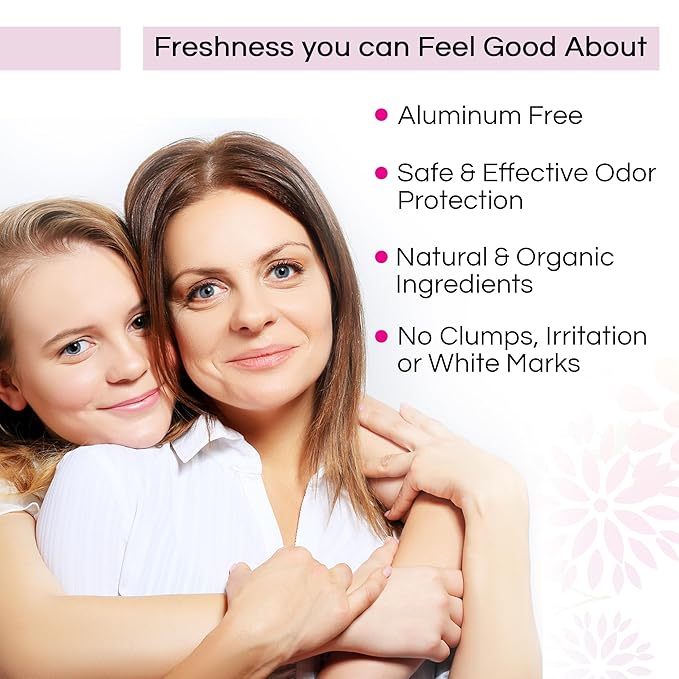 Good for You Girls Aluminum-Free, Natural & Vegan Deodorant for Kids, Preteens, Teens, Safe & Effective Odor Protection, Clear Roll-On, Natural Fragrance | Soft Powder, 3 oz (Pack of 3)