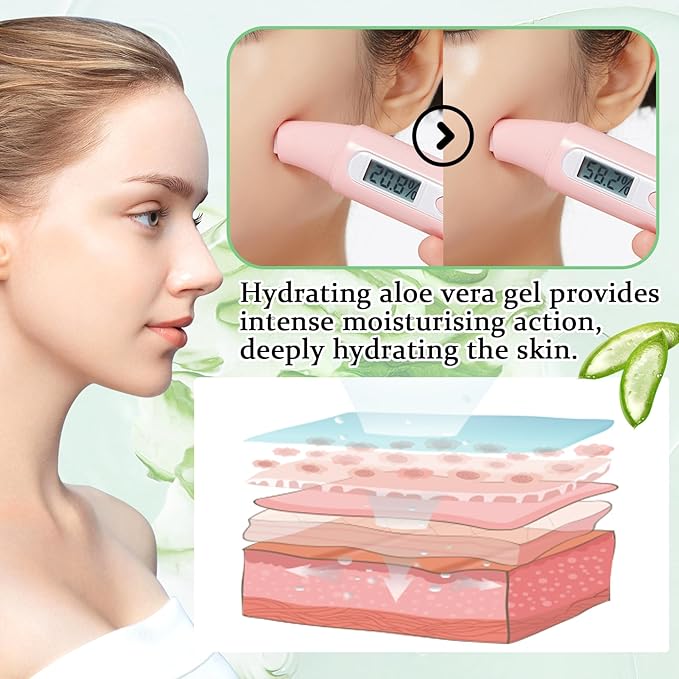 8PCS Aloe Vera Gel for Face & Skin,Organic Aloe Vera Gel,Hydrating After Sun Cream for Travel Size,Moisturizing Lotion for Skincare,After Sun Lotion for All Skin Type(G)