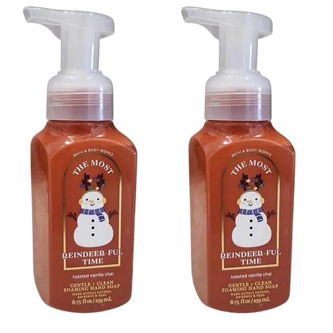 Bath & Body Works Toasted Vanilla Chai Gentle Foaming Hand Soap (2 Pack)
