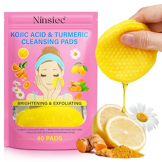 Turmeric kojic acid cleansing pads,