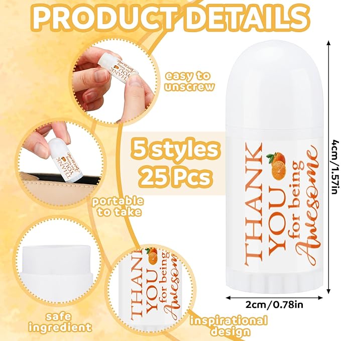 25 Pcs Mini Lip Balm Bulk Bridal