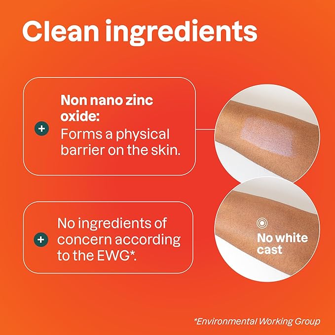 ATTITUDE Mineral Sunscreen Stick with Zinc Oxide, SPF 30, EWG Verified, Plastic-Free, Broad Spectrum UVA/UVB Protection, Dermatologically Tested, Vegan, Orange Blossom, 2.1 Ounces