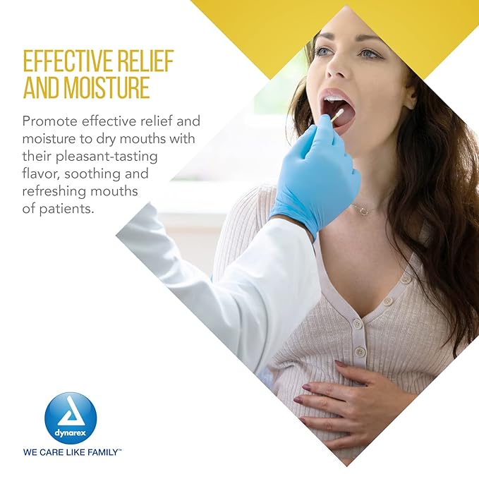 Dynarex lemon-glycerin swabsticks, pleasant tasting