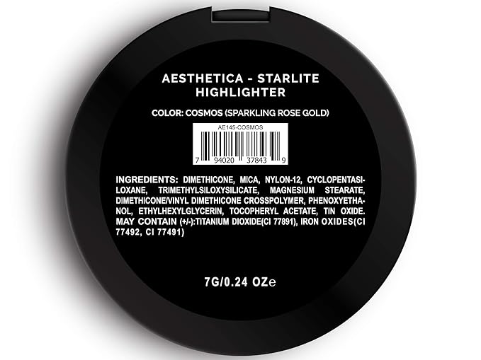 Aesthetica Starlite Highlighter - Metallic Shimmer Highlighting Makeup