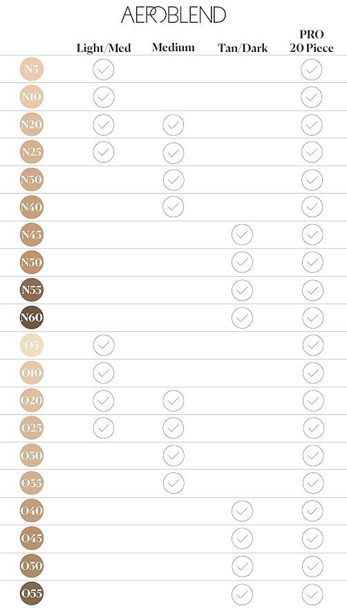 Airbrush Makeup Mini Sets (Tan/Dark)